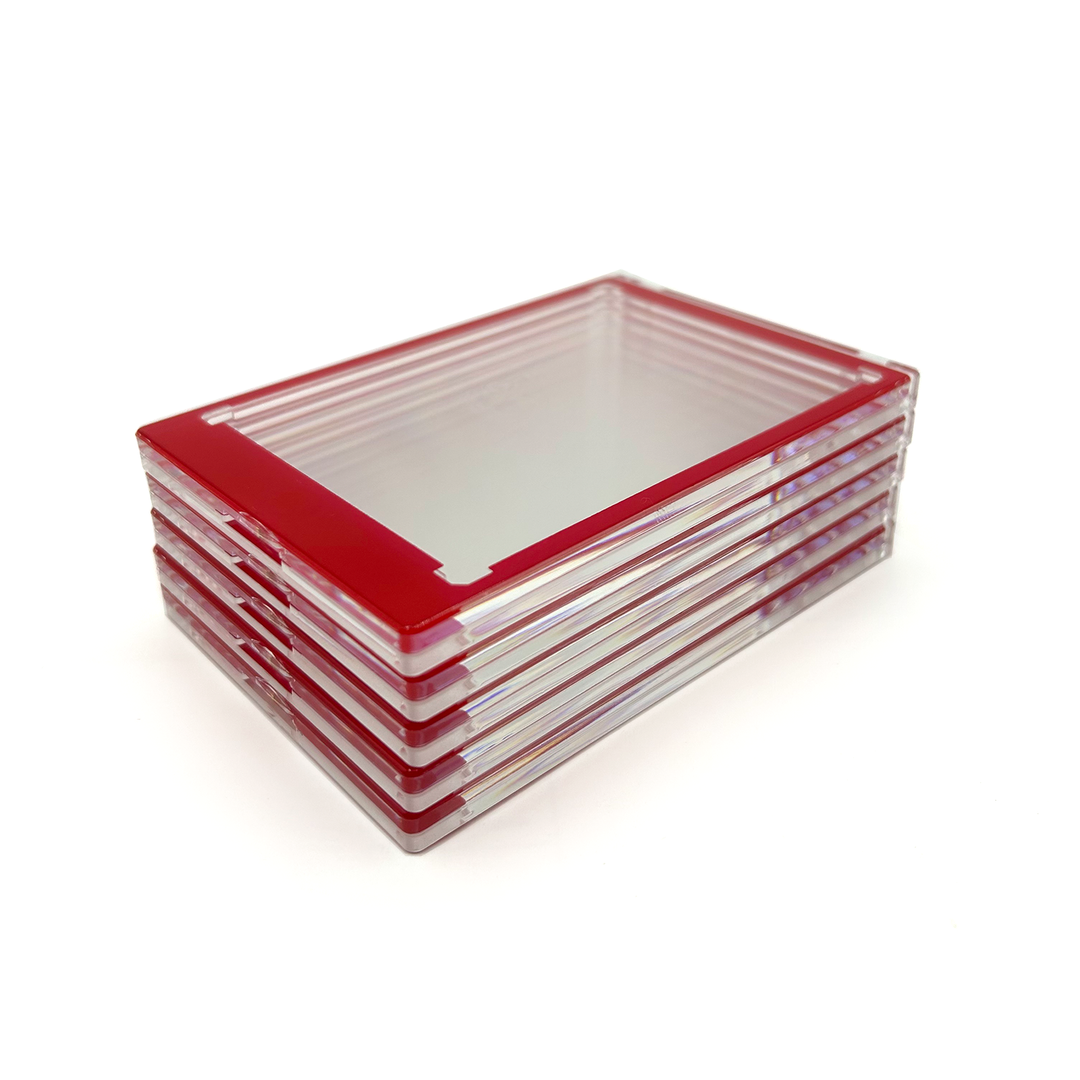 CF Red Border 35pt Magnetic Card Holder - One Touch for Sports & Trading Cards
