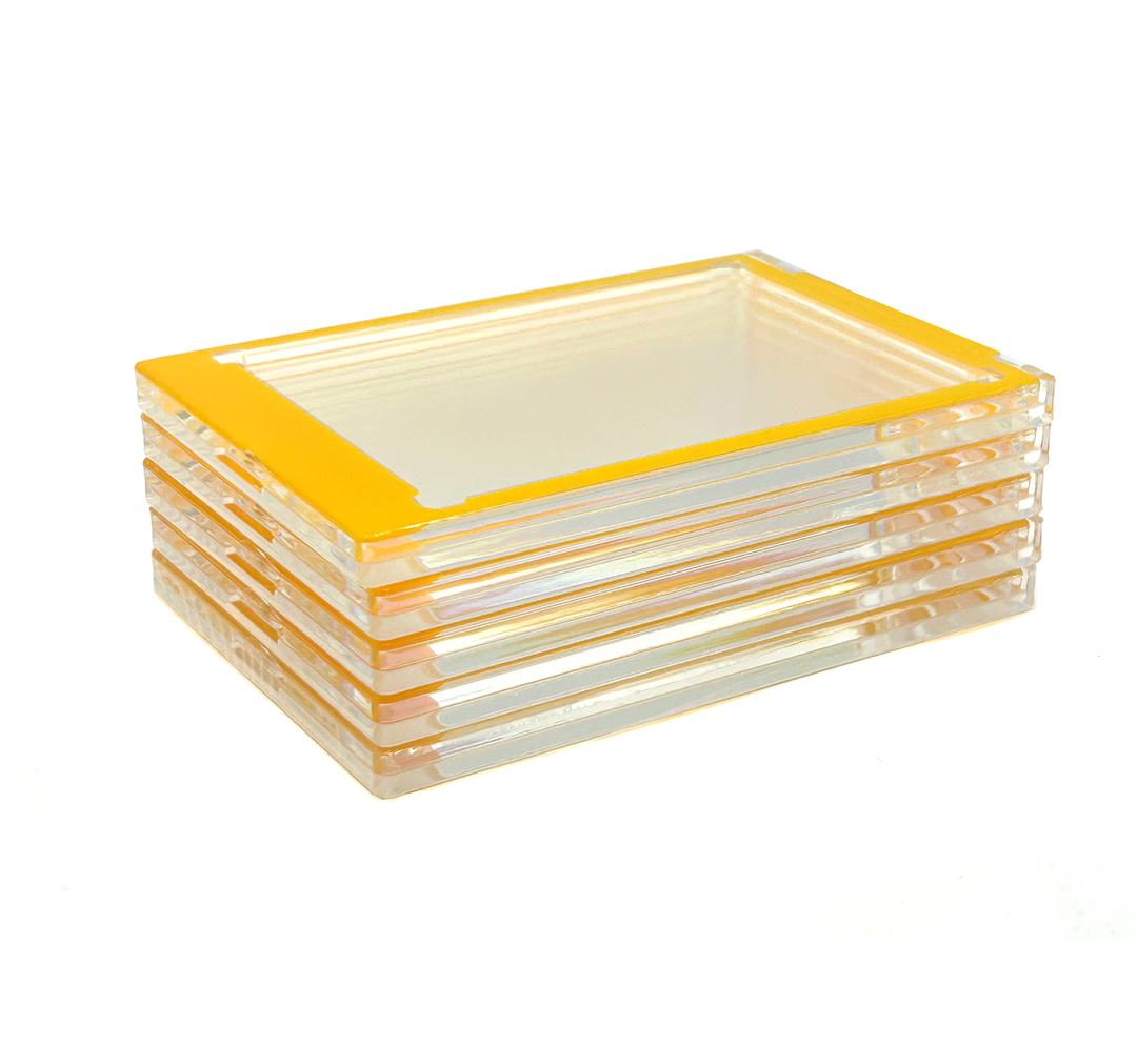 CF Yellow Border 35pt Magnetic Card Holder - One Touch for Sports & Trading Cards