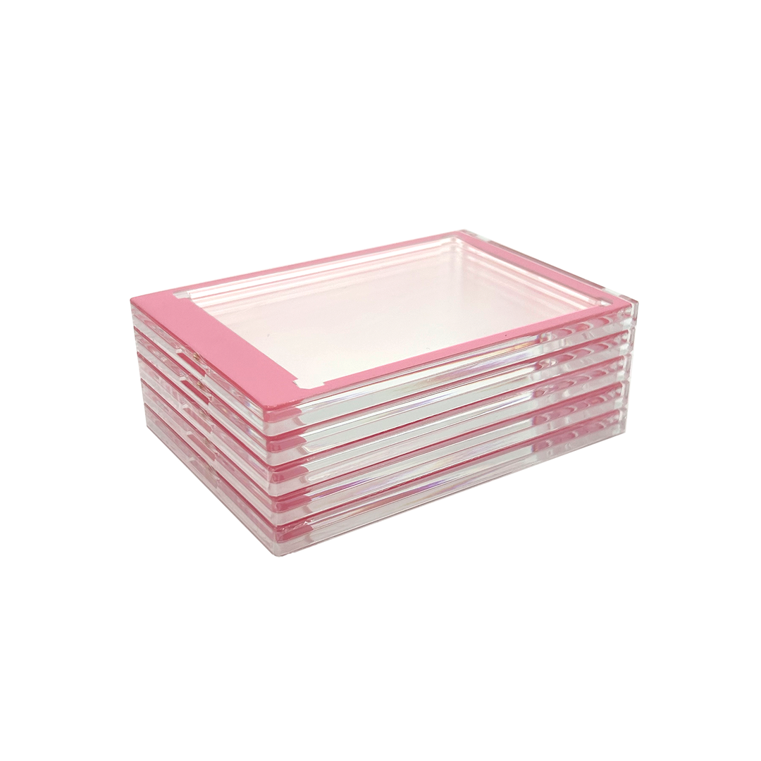 CF Pink Border 35pt Magnetic Card Holder - One Touch for Sports & Trading Cards
