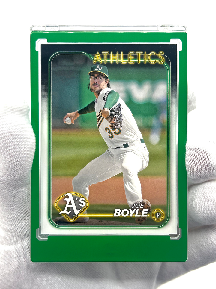 CF Green Border 35pt Magnetic Card Holder - One Touch for Sports & Trading Cards