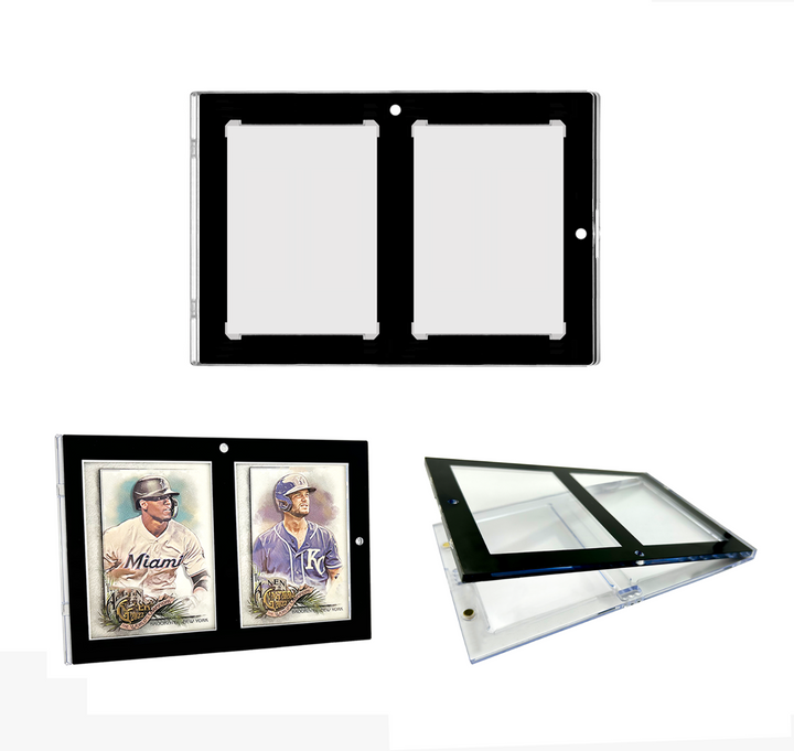 CF 2 Card Magnetic Card Holder - Black Border - One Touch for Sports & Trading Cards