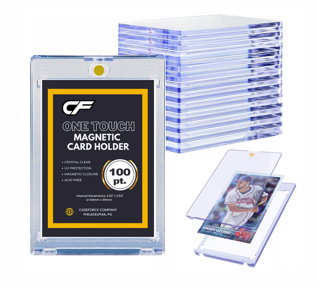 Succwoah 100 Pieces Magnetic Card Holder - For Trading Cards, Collectible Cards, Business Cards, Photo Display - View #4