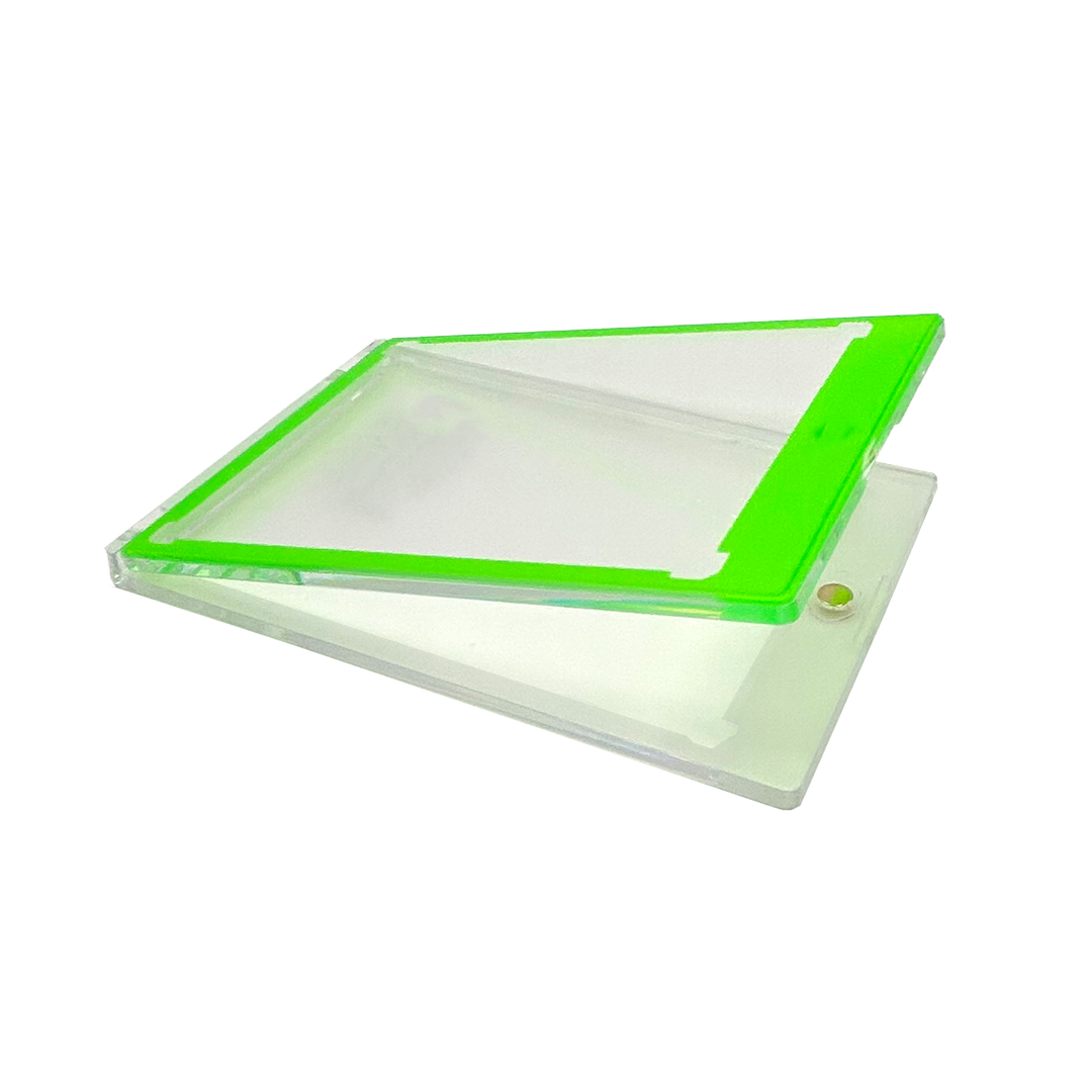 CF Neon Green Border 35pt Magnetic Card Holder - One Touch for Sports & Trading Cards