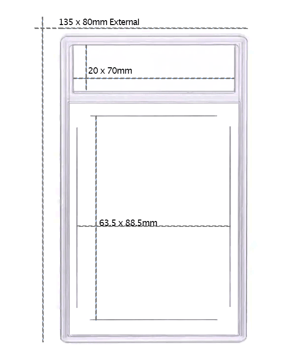 Clear PSA Style Empty Card Slab for Pokemon / Magic Trading Cards (63.5 x 88.5mm) - Caseforceco