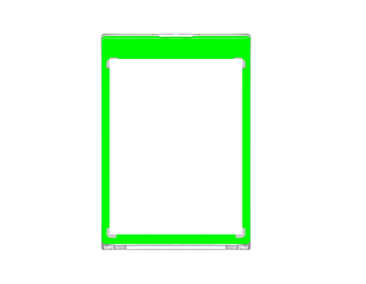 CF Neon Green Border 35pt Magnetic Card Holder - One Touch for Sports & Trading Cards