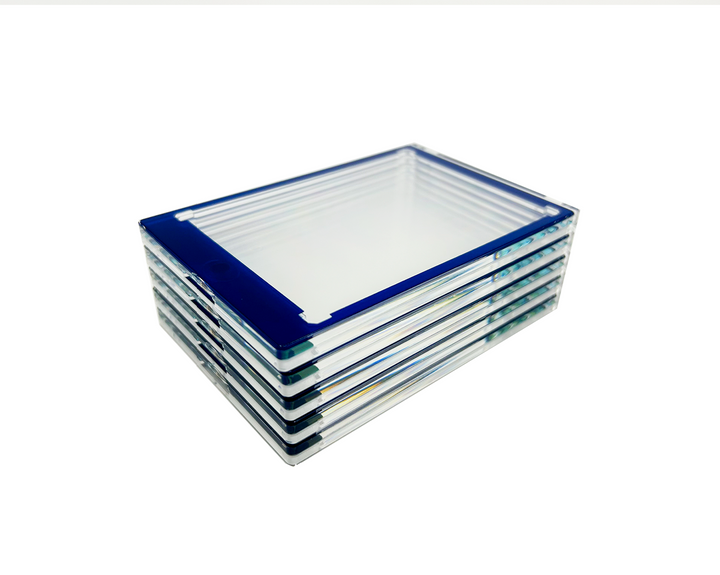 CF Blue Border 35pt Magnetic Card Holder - One Touch for Sports & Trading Cards