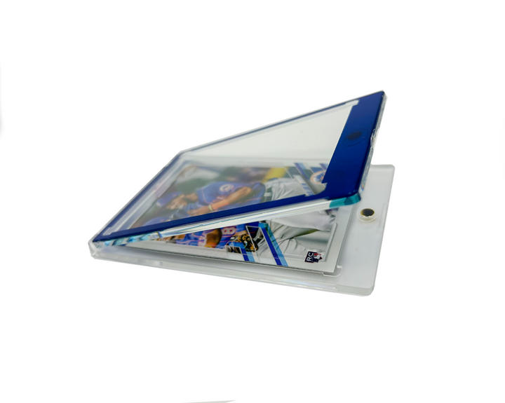 CF Blue Border 35pt Magnetic Card Holder - One Touch for Sports & Trading Cards