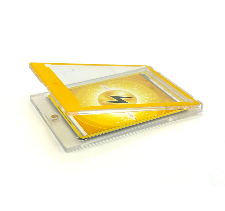 CF Yellow Border 35pt Magnetic Card Holder - One Touch for Sports & Trading Cards