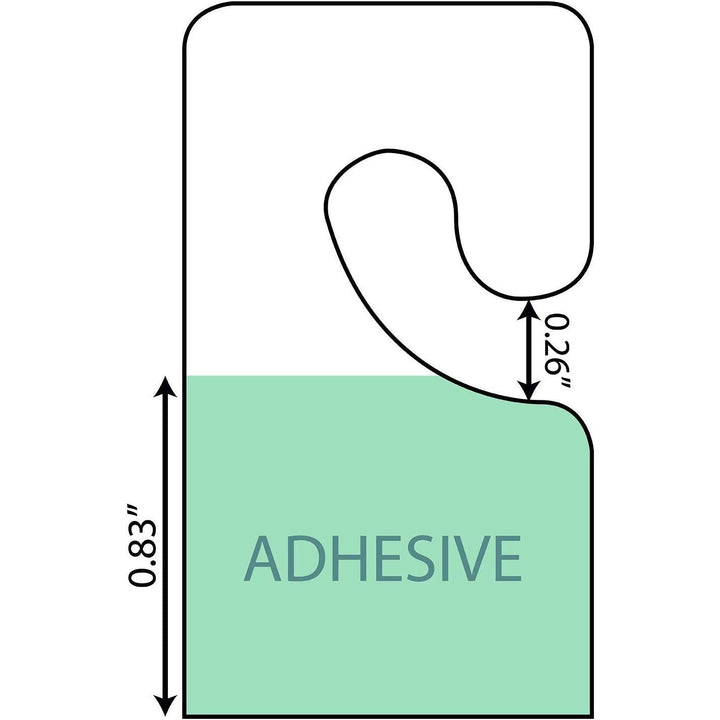 J Hook Adhesive Hang Tabs (100 Count) - Caseforceco